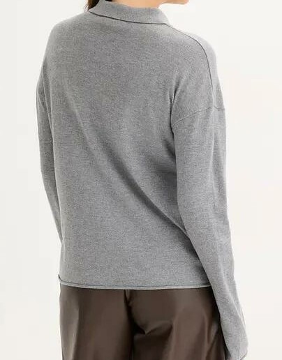 SWETER DAMSKI KARDIGAN WISKOZOWY Z KOŁNIERZYKIEM