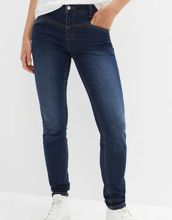 CIEMNONIEBIESKIE JEANSY SKINNY 