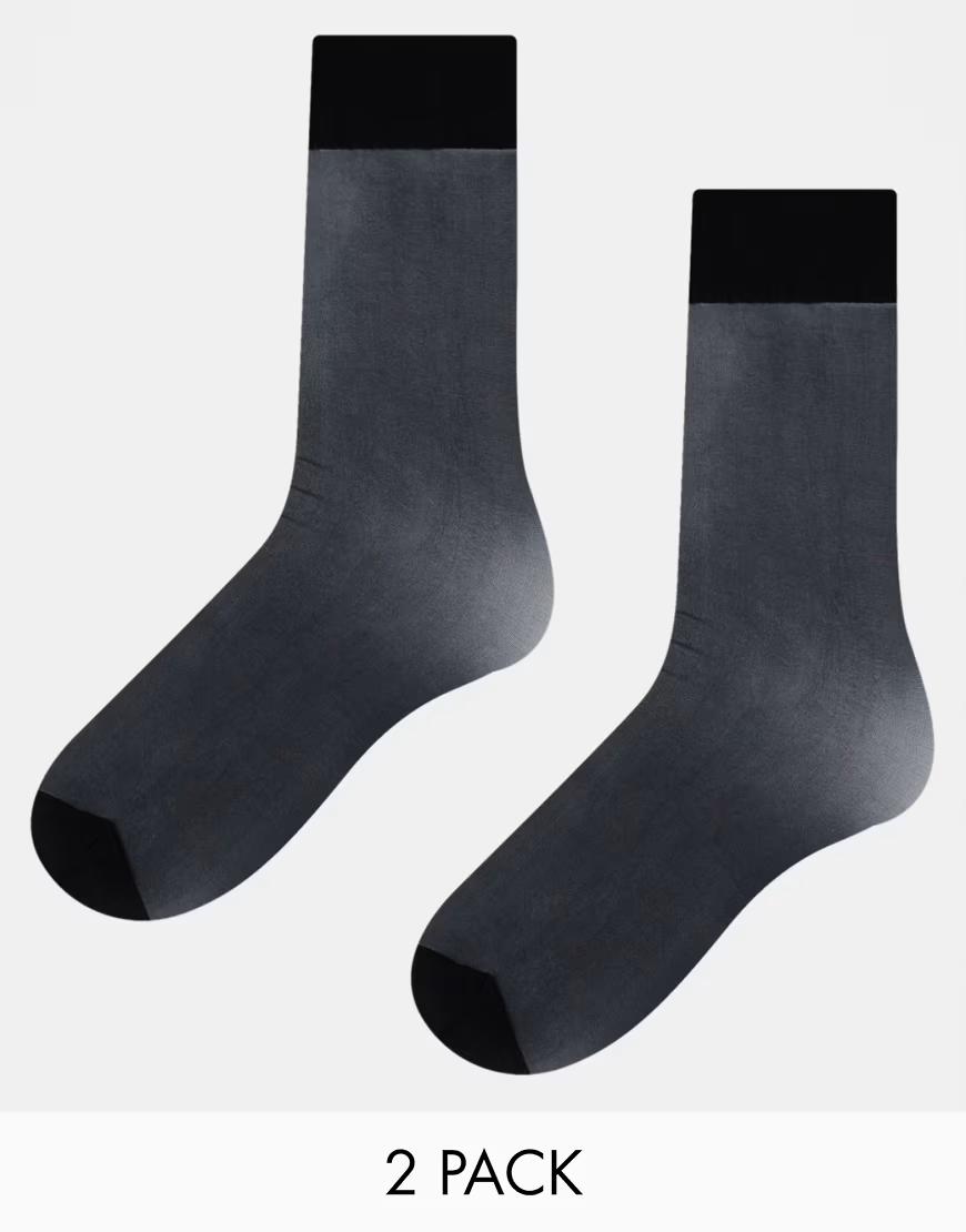 czarne skarpetki 2-pack