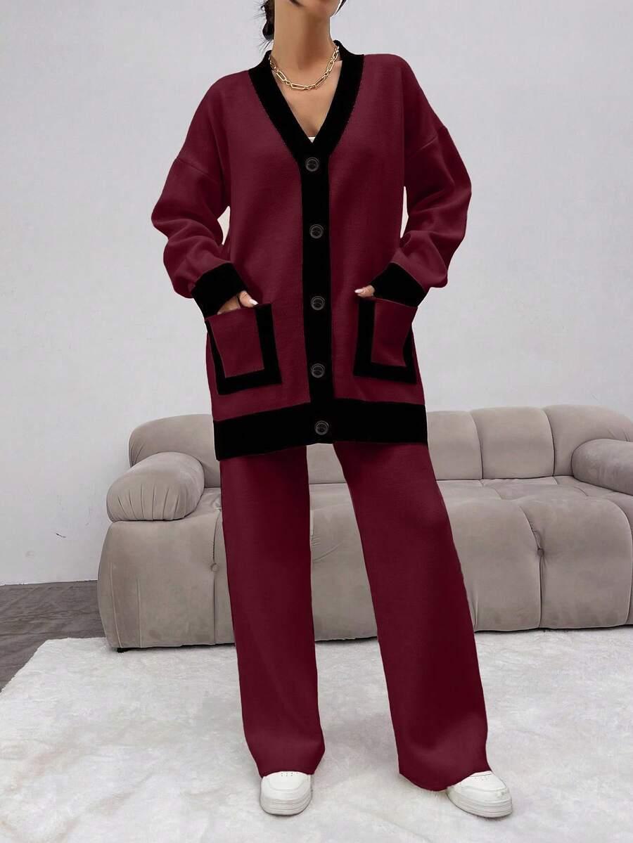 SWETER SPODNIE KOMPLET