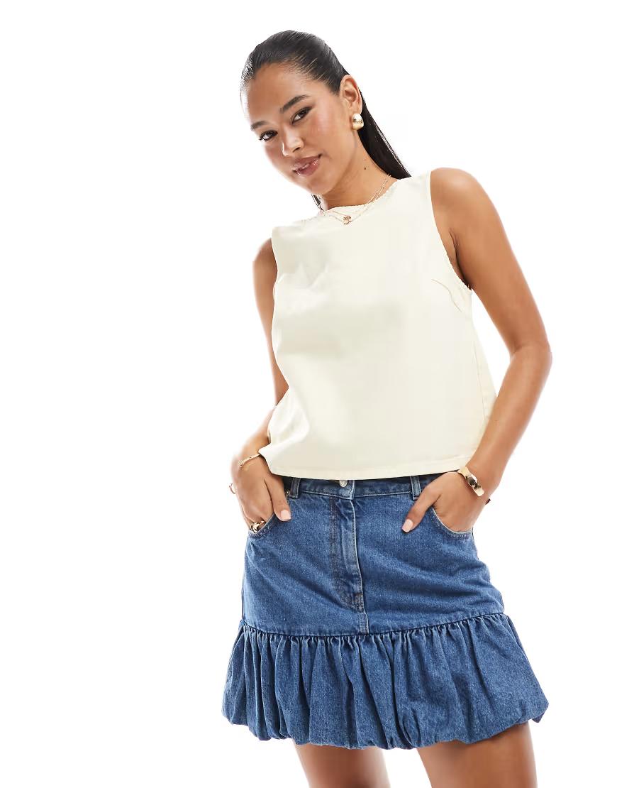 ŻÓŁTY TOP CASUAL
