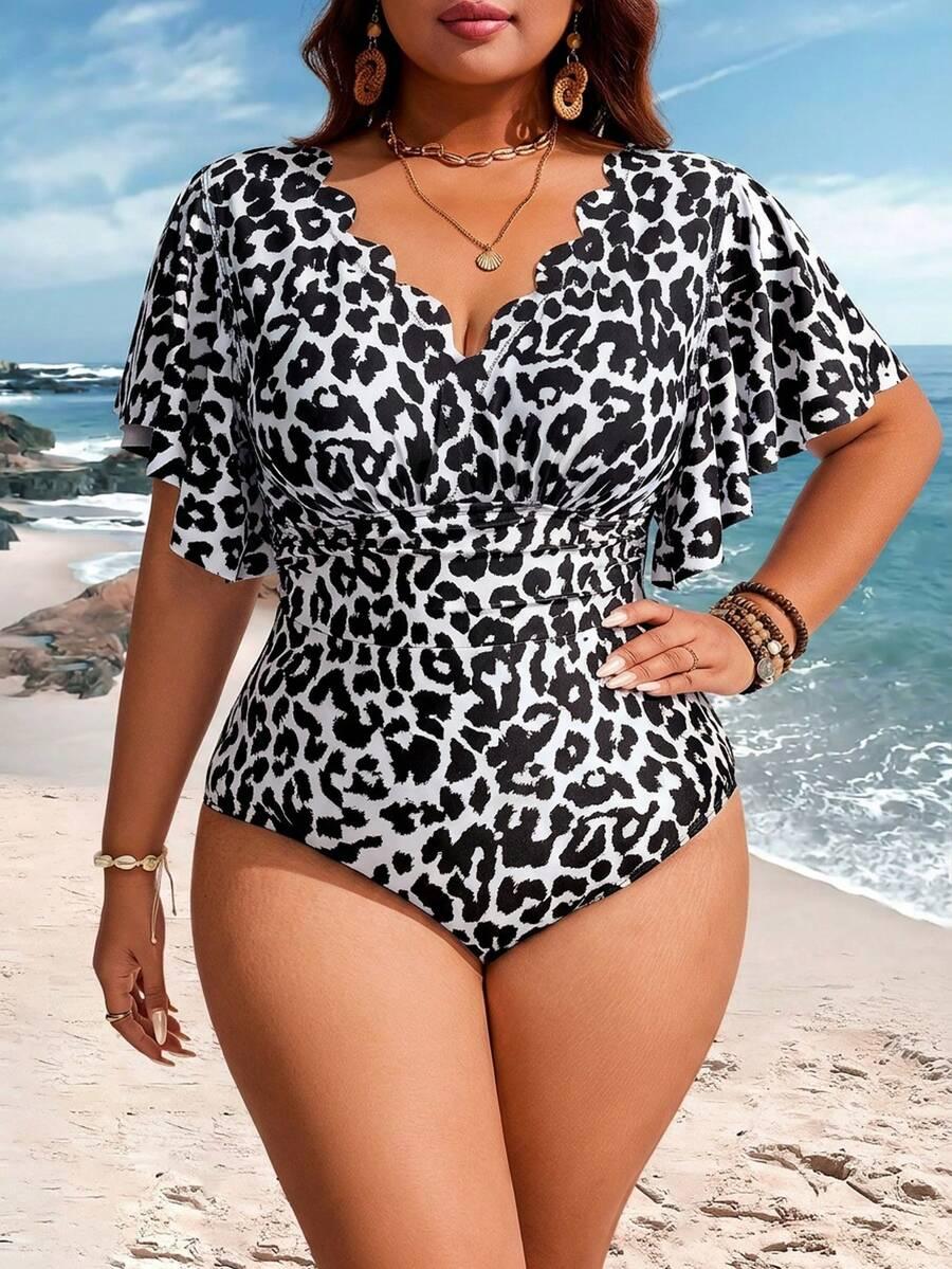jednoczęściowy STRÓJ kąpielowy animal print
