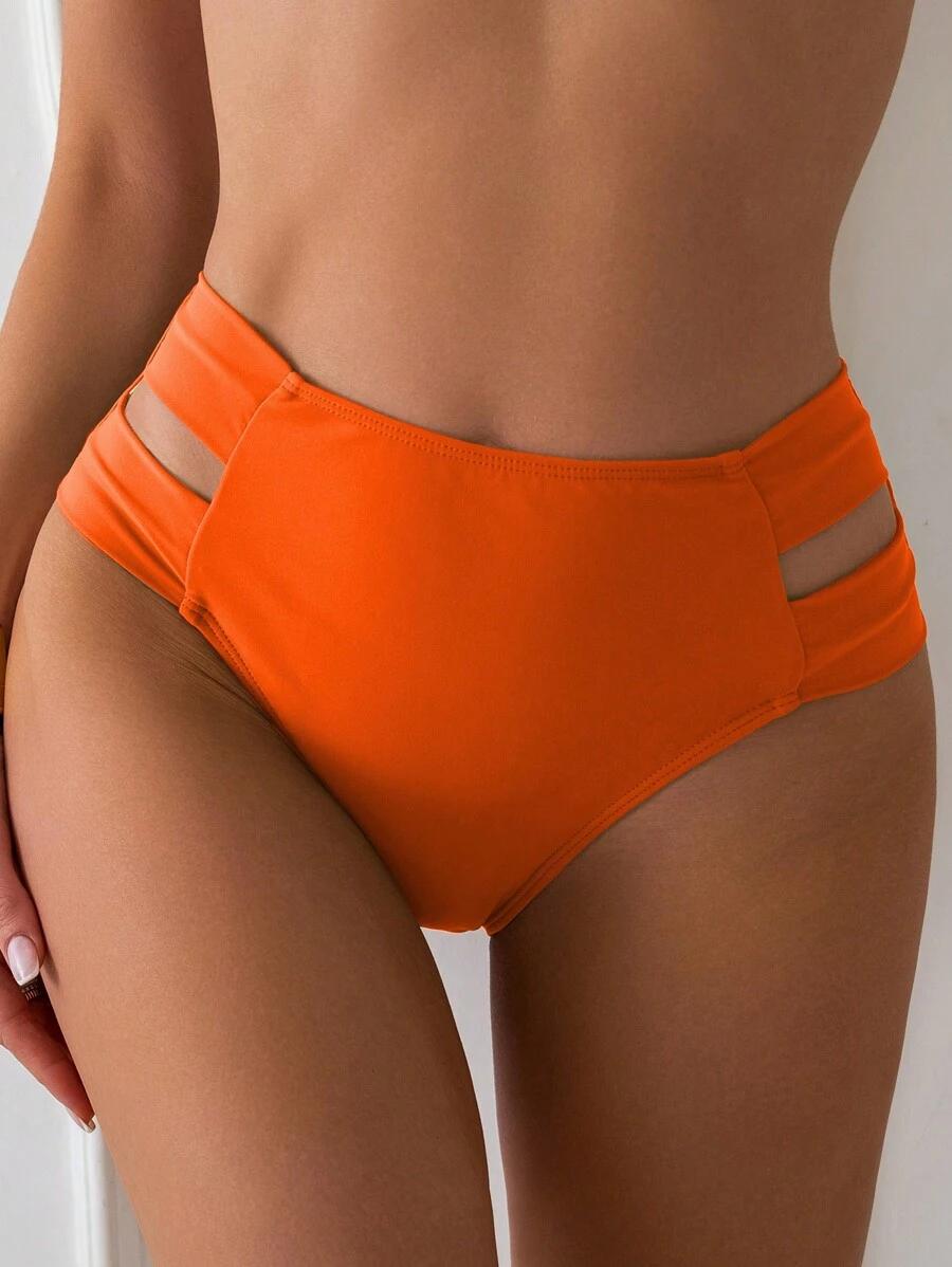 POMARAŃCZOWY DÓŁ OD BIKINI WYCIĘCIA