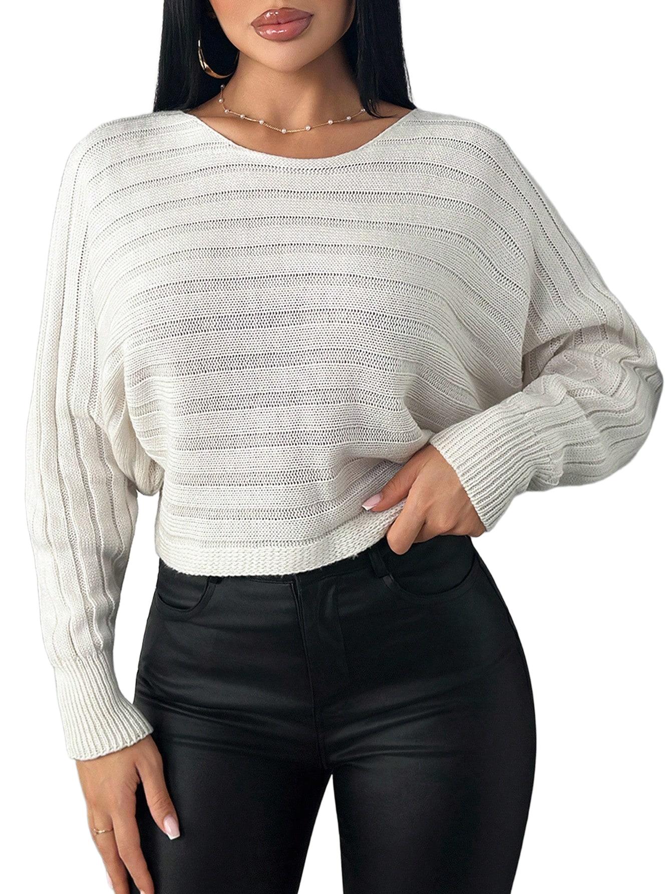 SWETER DAMSKI OKRĄGŁY DEKOLT 