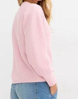 SWETER Z OKRĄGŁYM DEKOLTEM Z BAWEŁNA