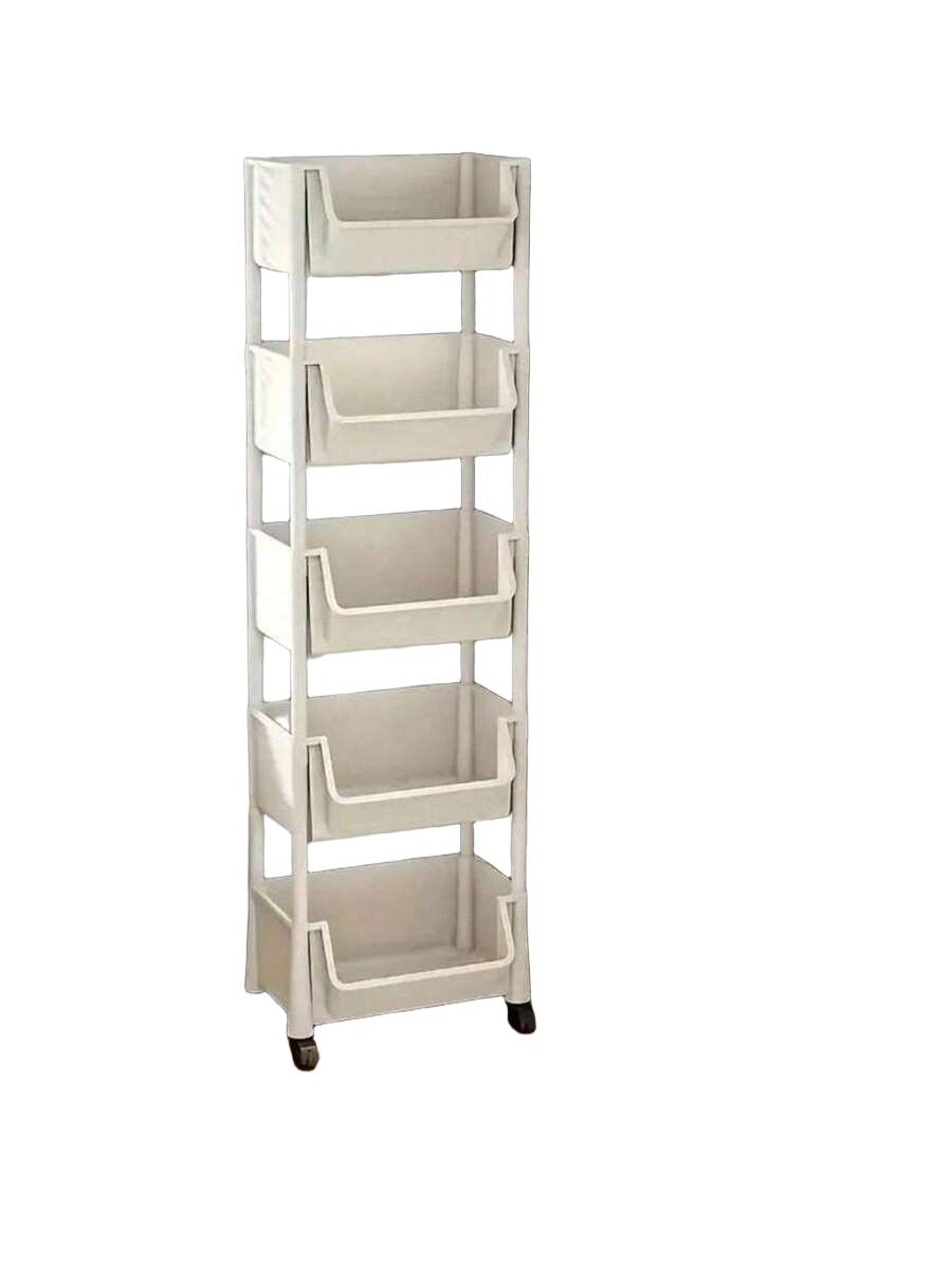 biały organizer na kółkach