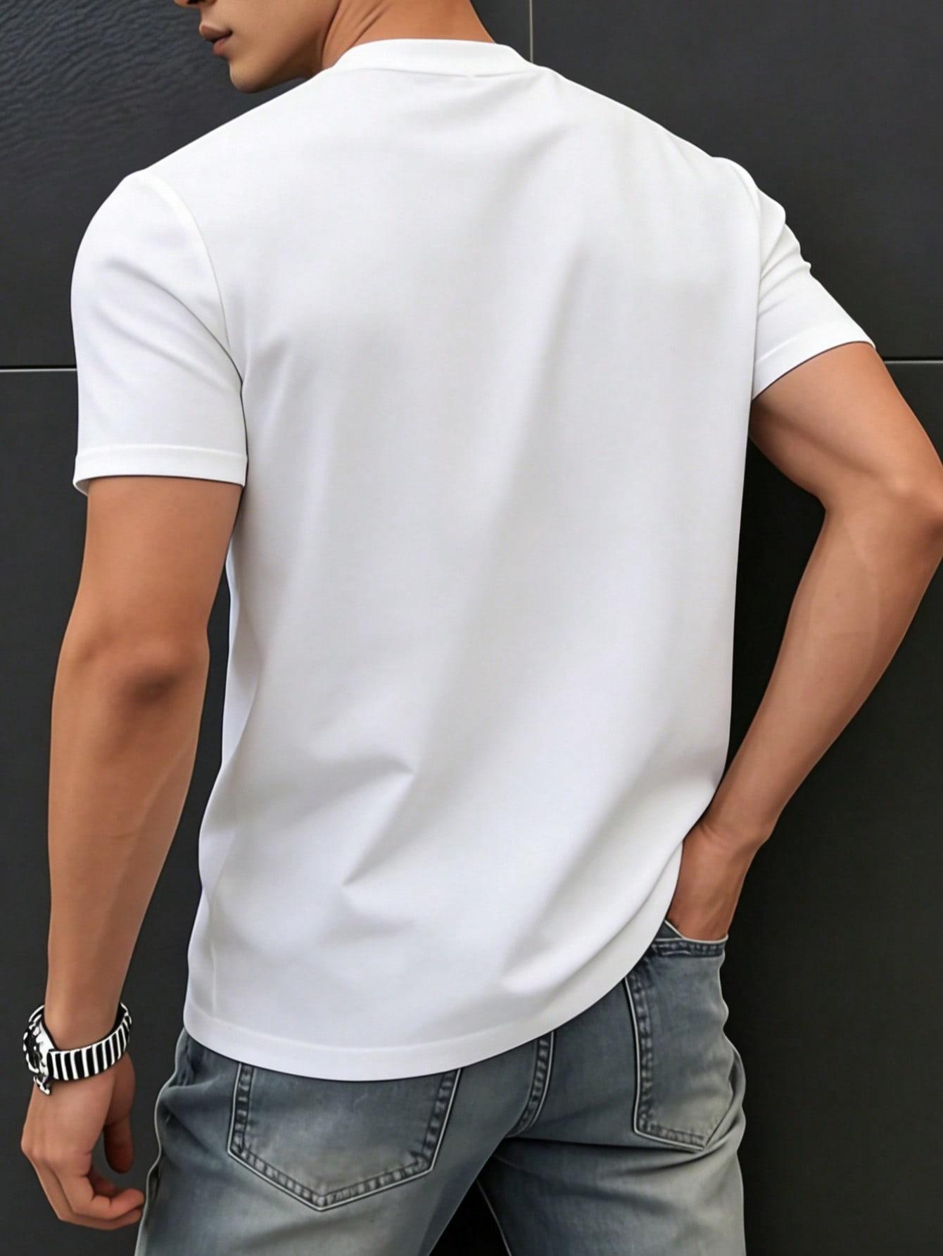 biały t-shirt casual