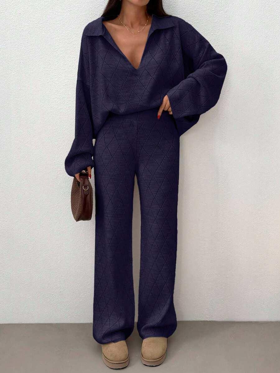 SWETER SPODNIE KOMPLET