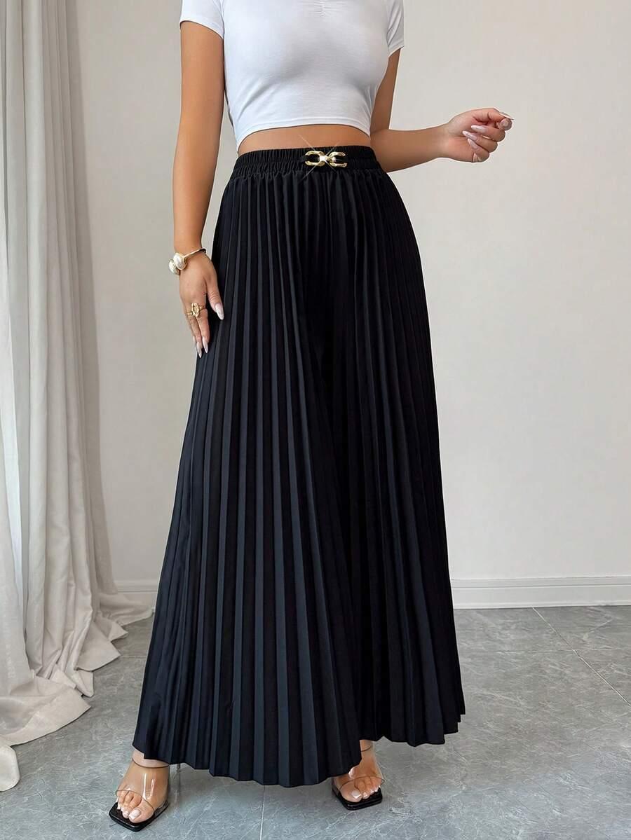CZARNE ELEGANCKIE SPODNIE