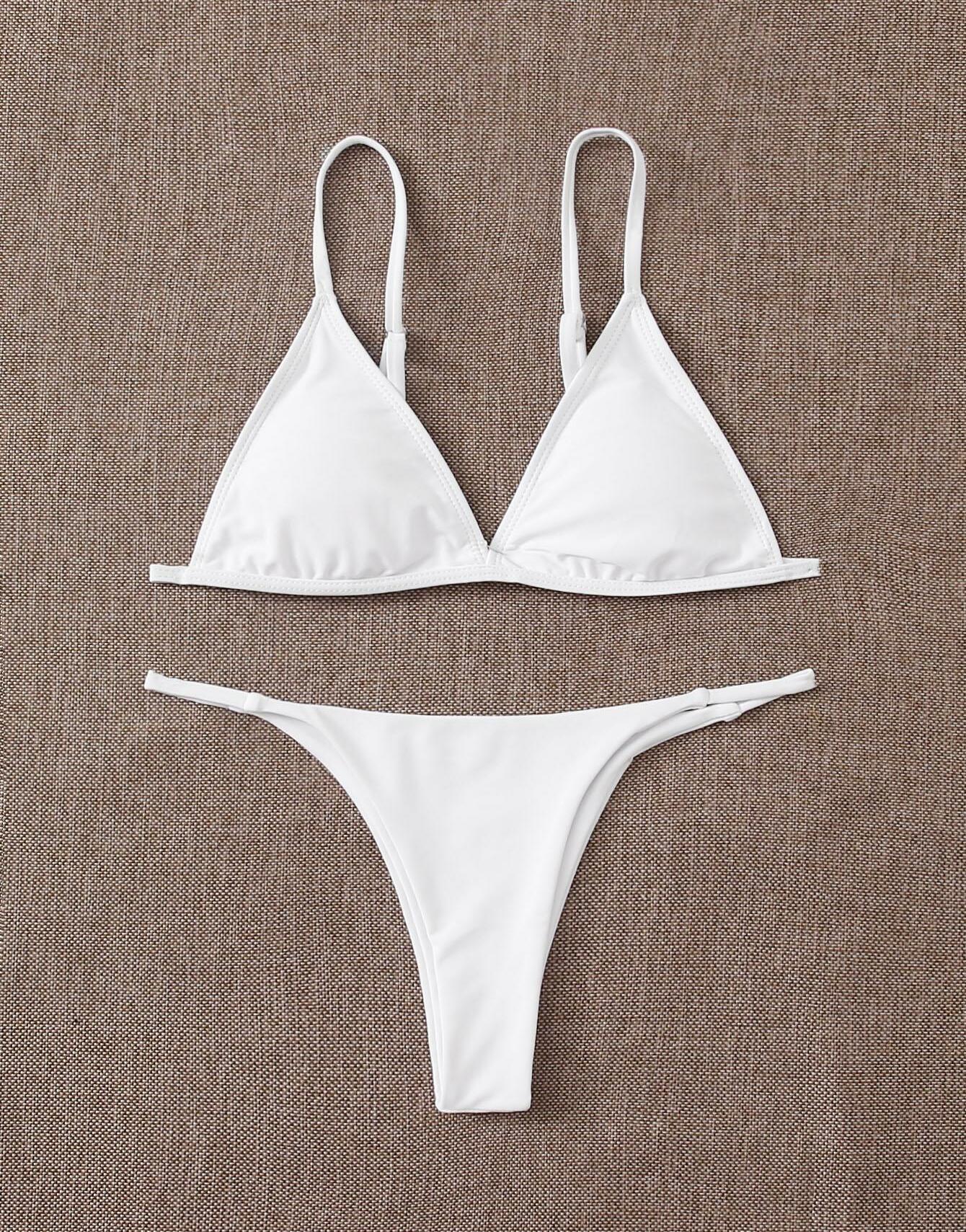 białe bikini komplet