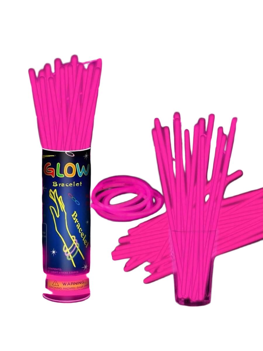 różowe świecące bransoletki 100-pack