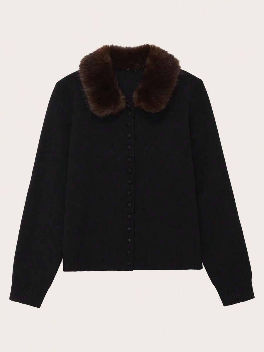 CZARNY SWETER GUZIKI