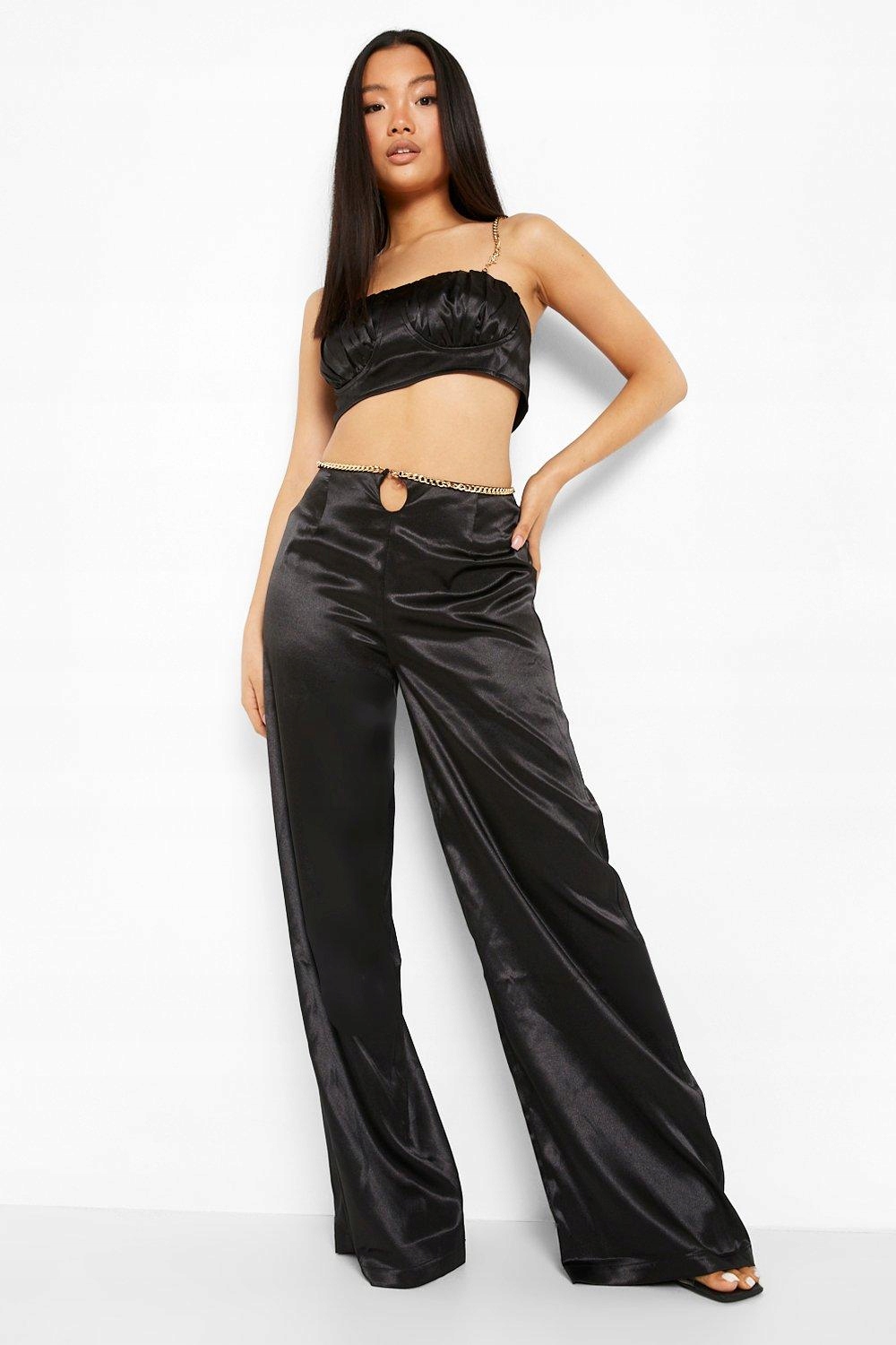 CZARNY SATYNOWY top