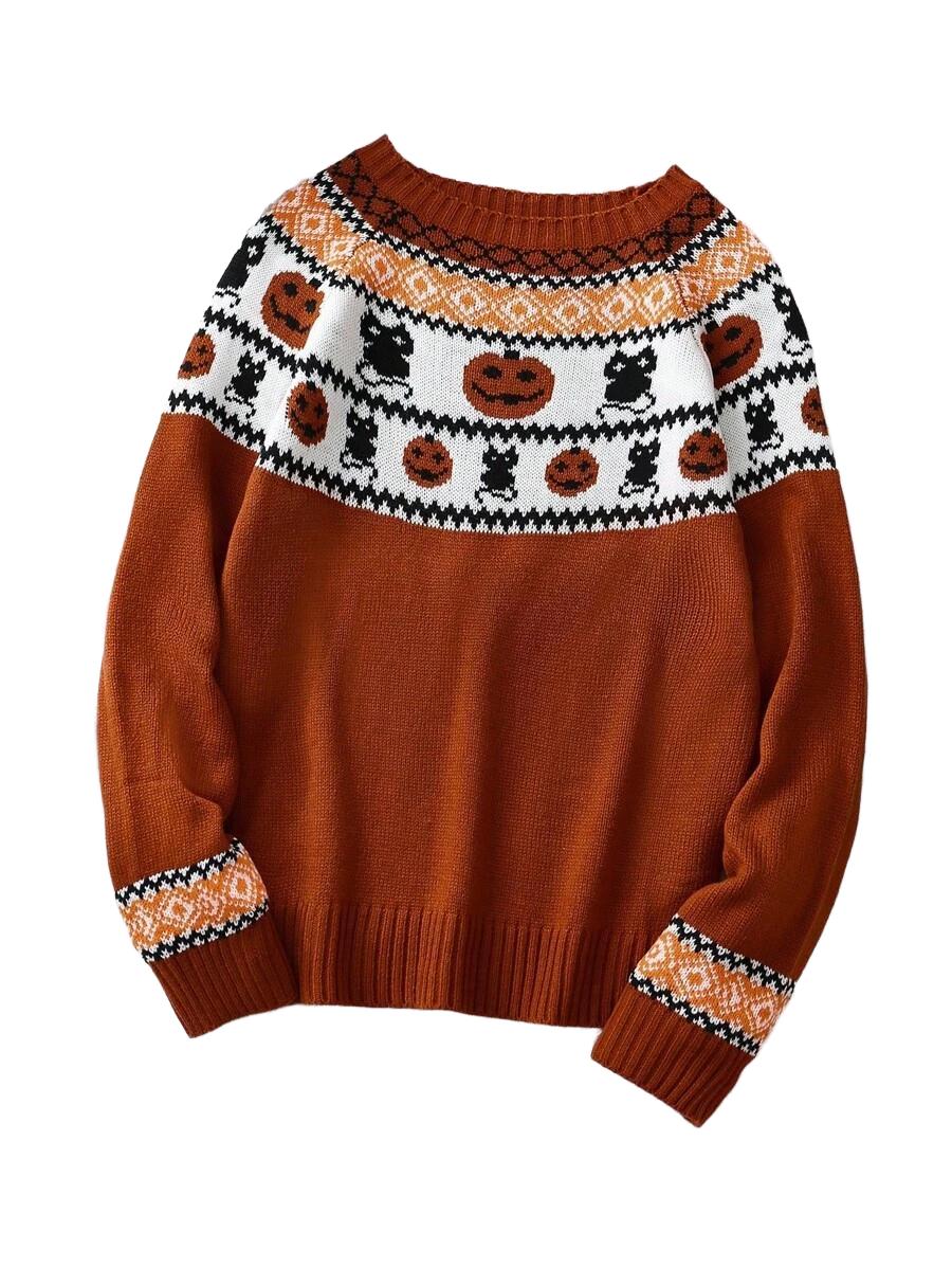 SWETER DAMSKI Z OKRĄGŁYM DEKOLTEM