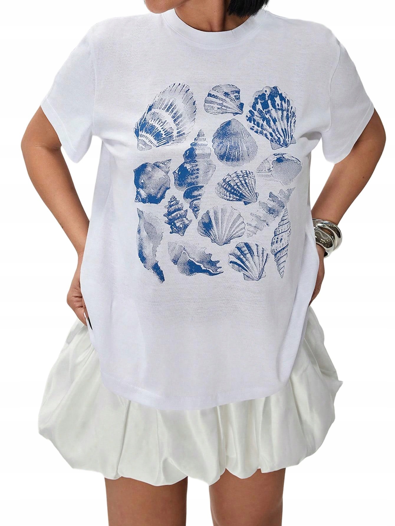 BIAŁY T-SHIRT PRINT