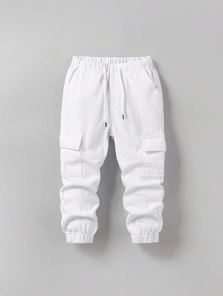 BIAŁE SPODNIE JEANS