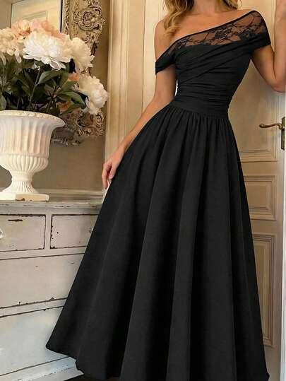 czarna sukienka maxi