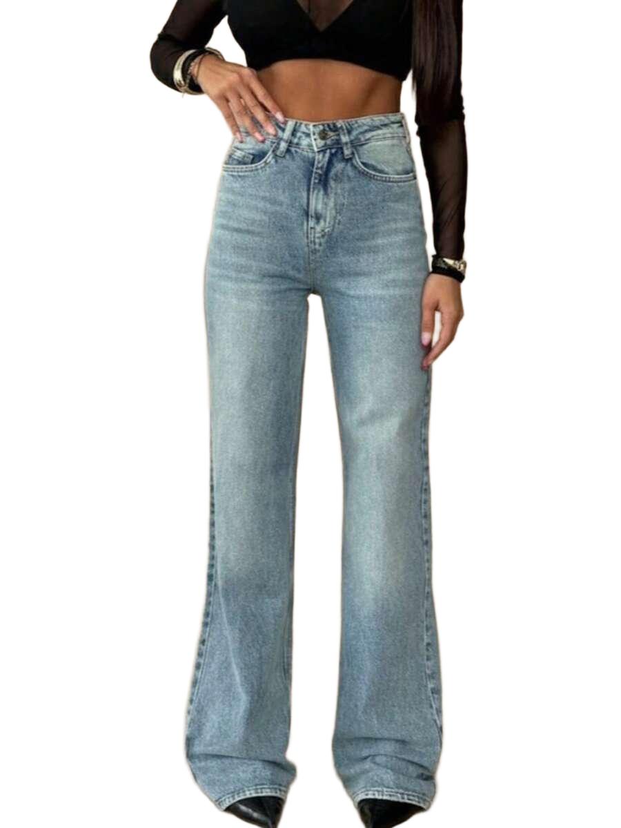 DAMSKIE JEANSY Z WYSOKIM STANEM 