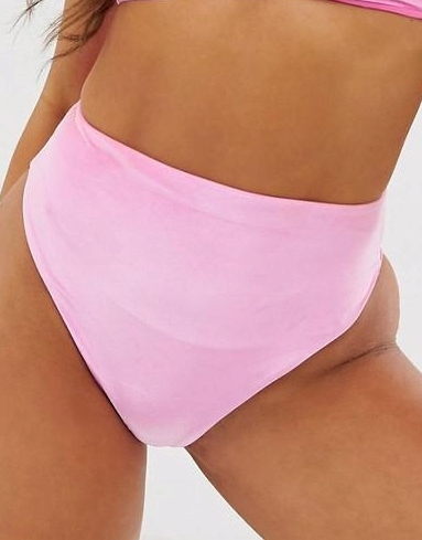 różowy dół od bikini efekt zamszu