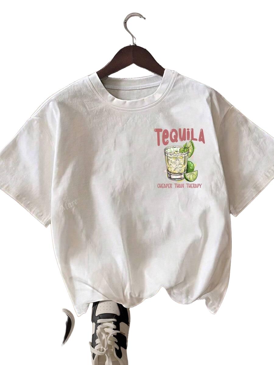 T-SHIRT DAMSKI Z NADRUKIEM