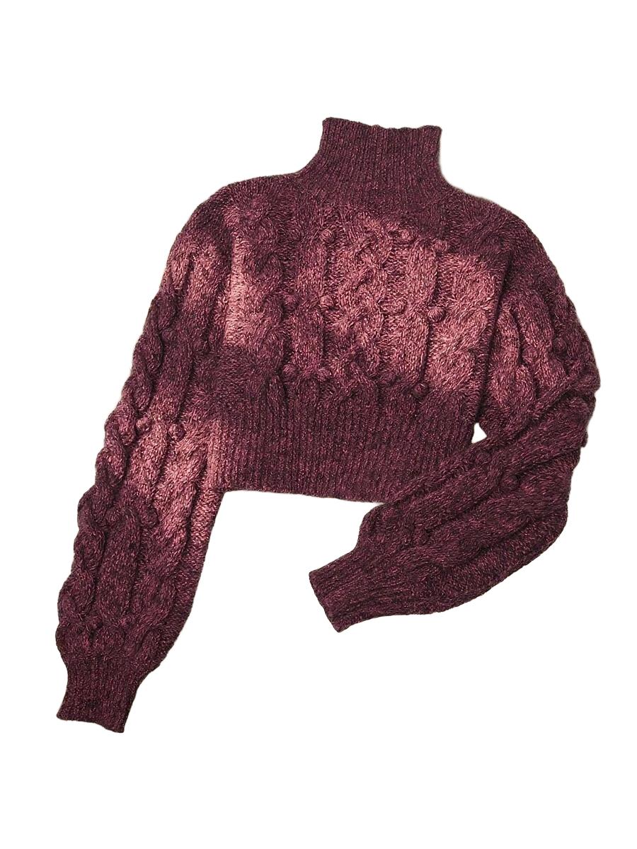 KRÓTKI SWETER DAMSKI Z GOLFEM