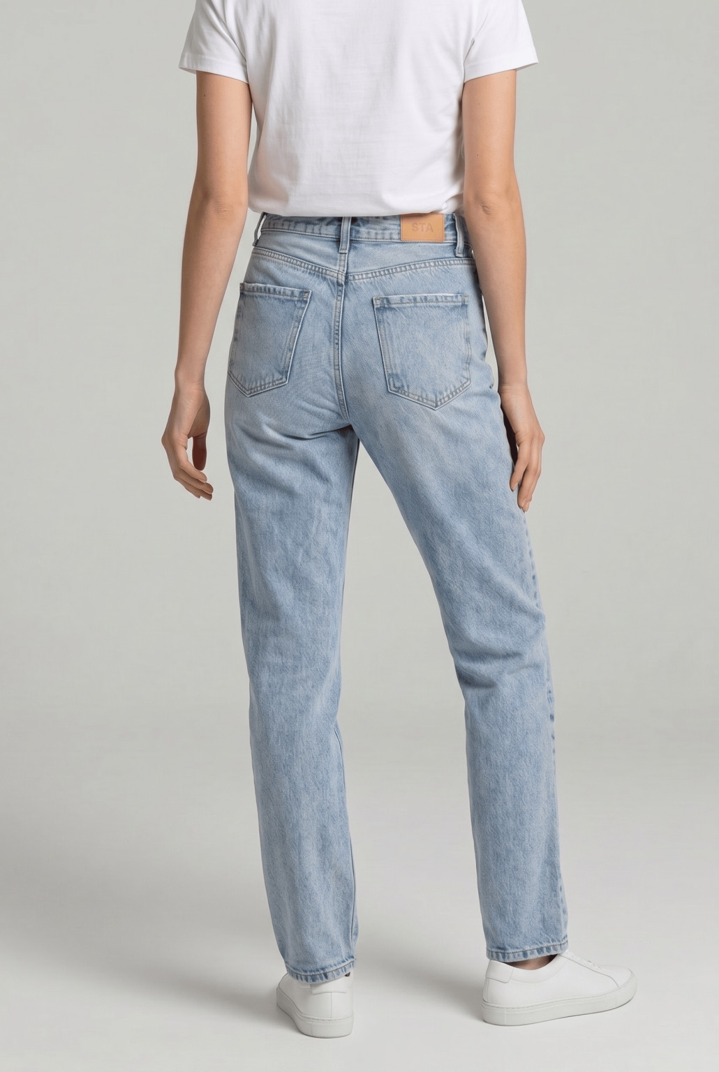 proste spodnie jeans wysoki stan