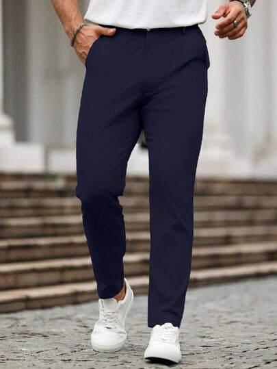 GRANATOWE SPODNIE JEANS 