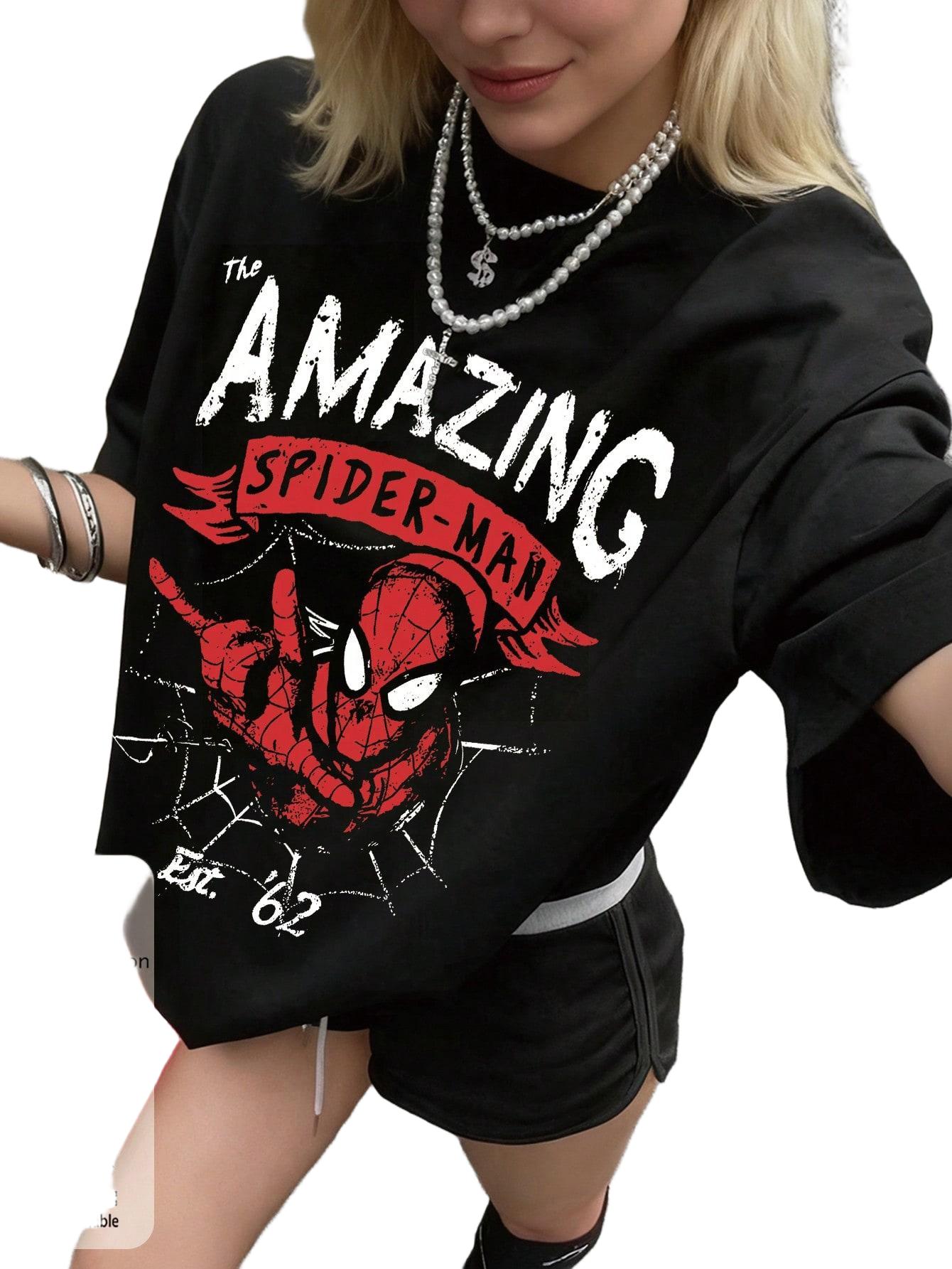 BAWEŁNIANY T-SHIRT Z NADRUKIEM