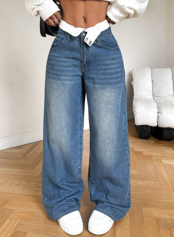 NIEBIESKIE SPODNIE JEANS 