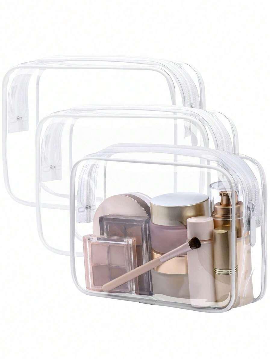 bezbarwna kosmetyczka 3-pack