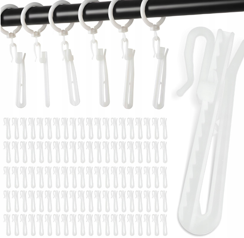 HACZYK DO FIRAN ZASŁON 10-PACK