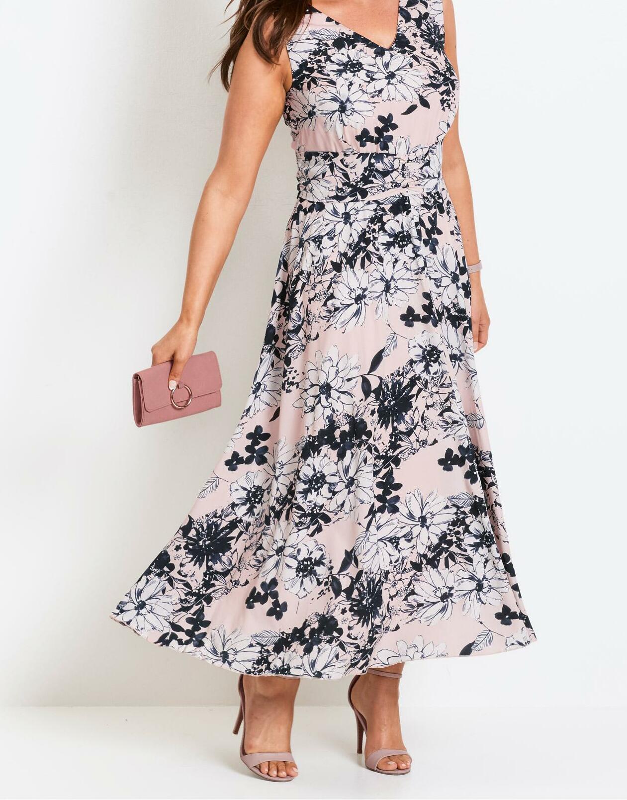 SUKIENKA MAXI W KWIATY