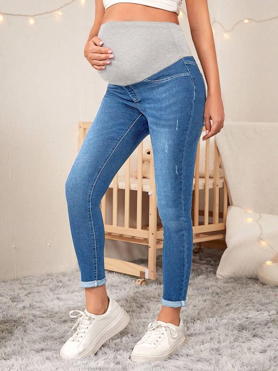 CIĄŻOWE SPODNIE JEANS