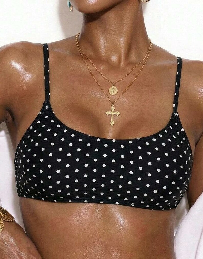 góra od bikini wzór groszki