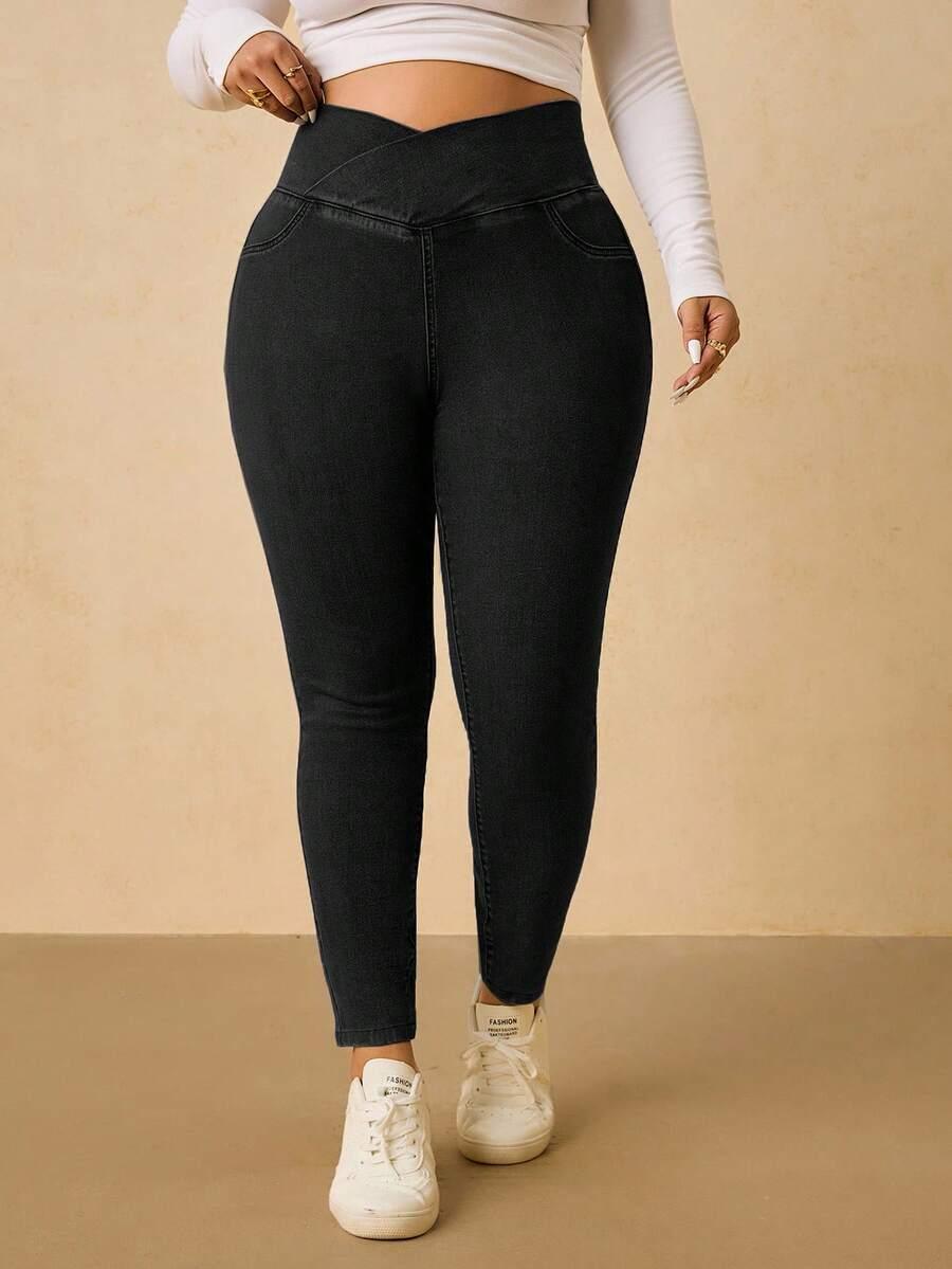 CZARNE SPODNIE JEANS