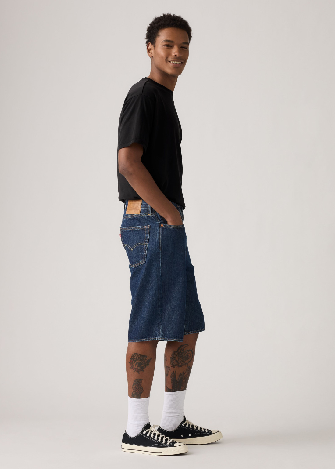 krótkie spodenki jeans baggy