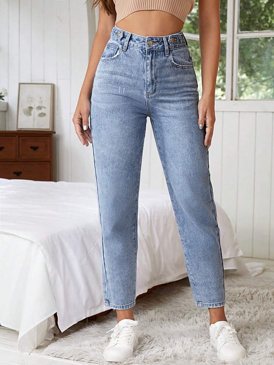 SPODNIE MOM JEANS