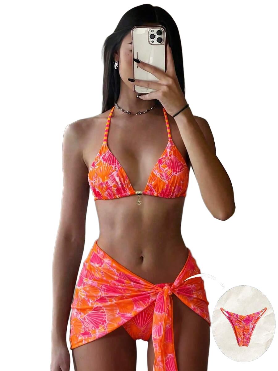 dwuczęściowy strój kąpielowy sarong komplet