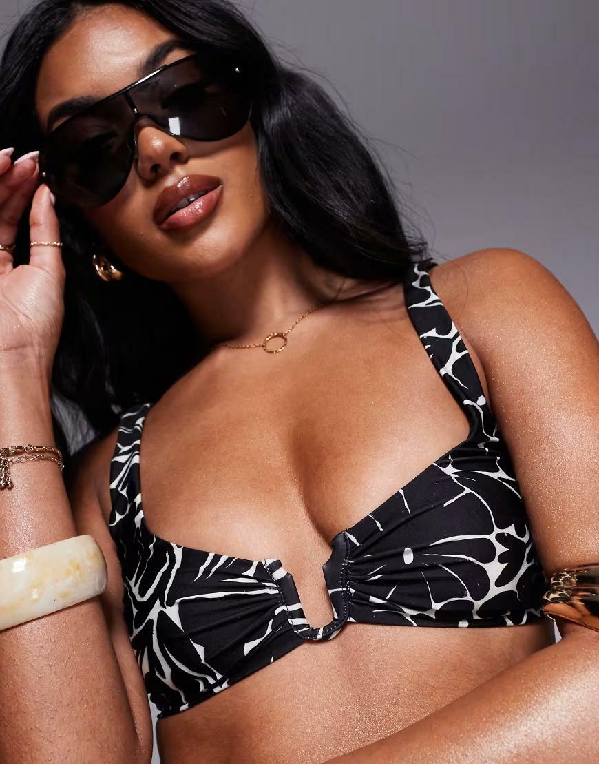 góra od bikini wzór kwiaty