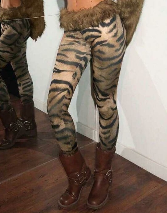 legginsy futerko casual