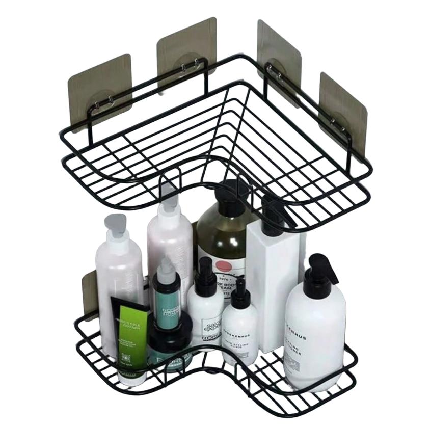CZARNA  PÓŁKA ŁAZIENKOWA 2-PACK