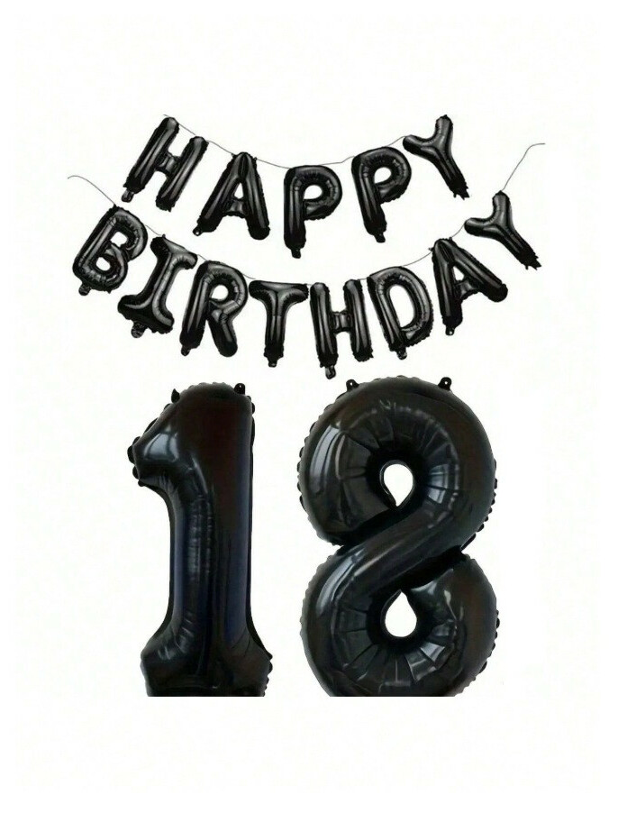balony napis cyfra 18