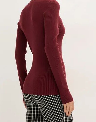 SWETER DAMSKI PLUS SIZE Z DEKOLTEM V 