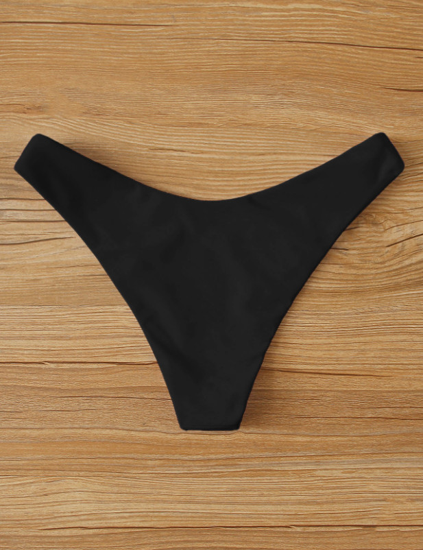 czarny gładki DÓŁ OD BIKINI 