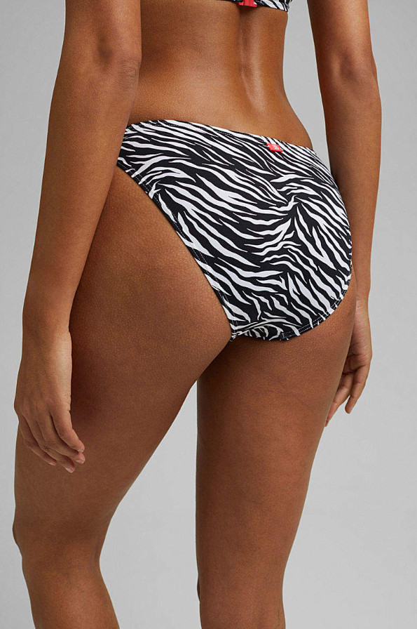 DÓŁ OD BIKINI ANIMAL PRINT KONTRAST WIĄZANIE