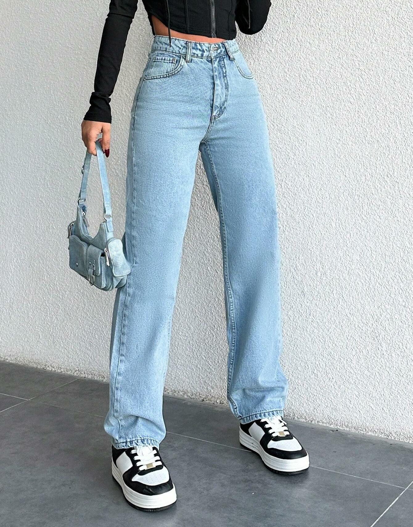 NIEBIESKIE SPODNIE JEANS