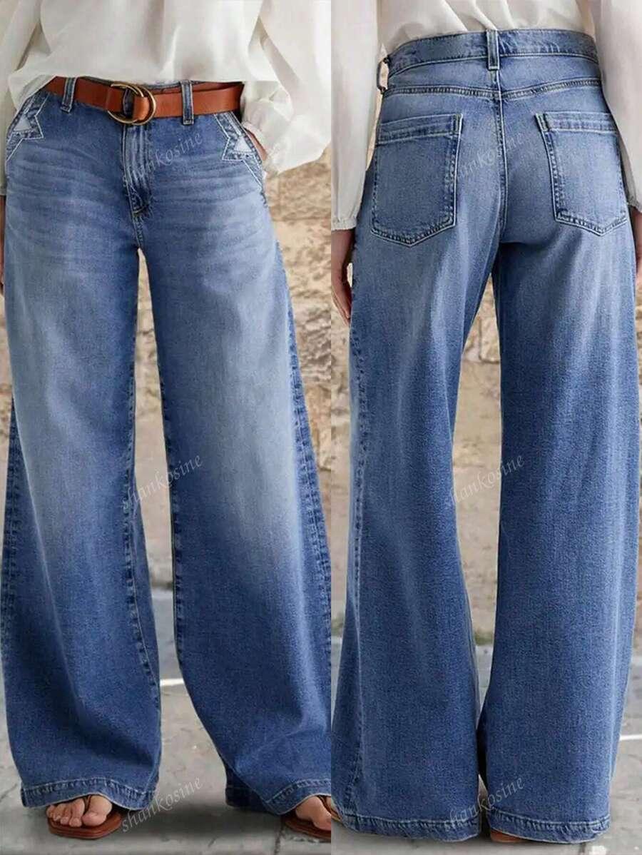 NIEBIESKIE SPODNIE JEANS