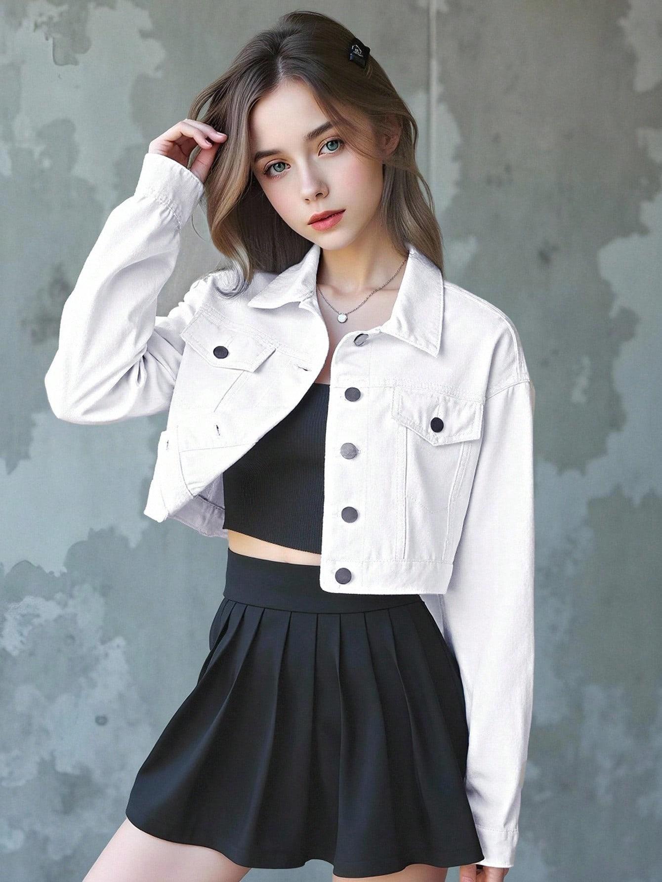 biała kurtka jeans