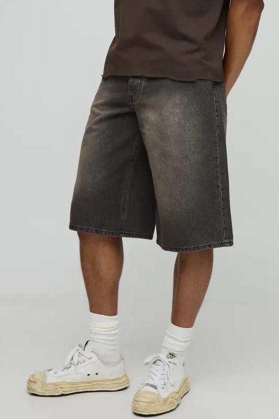 SZARE SPODENKI JEANS