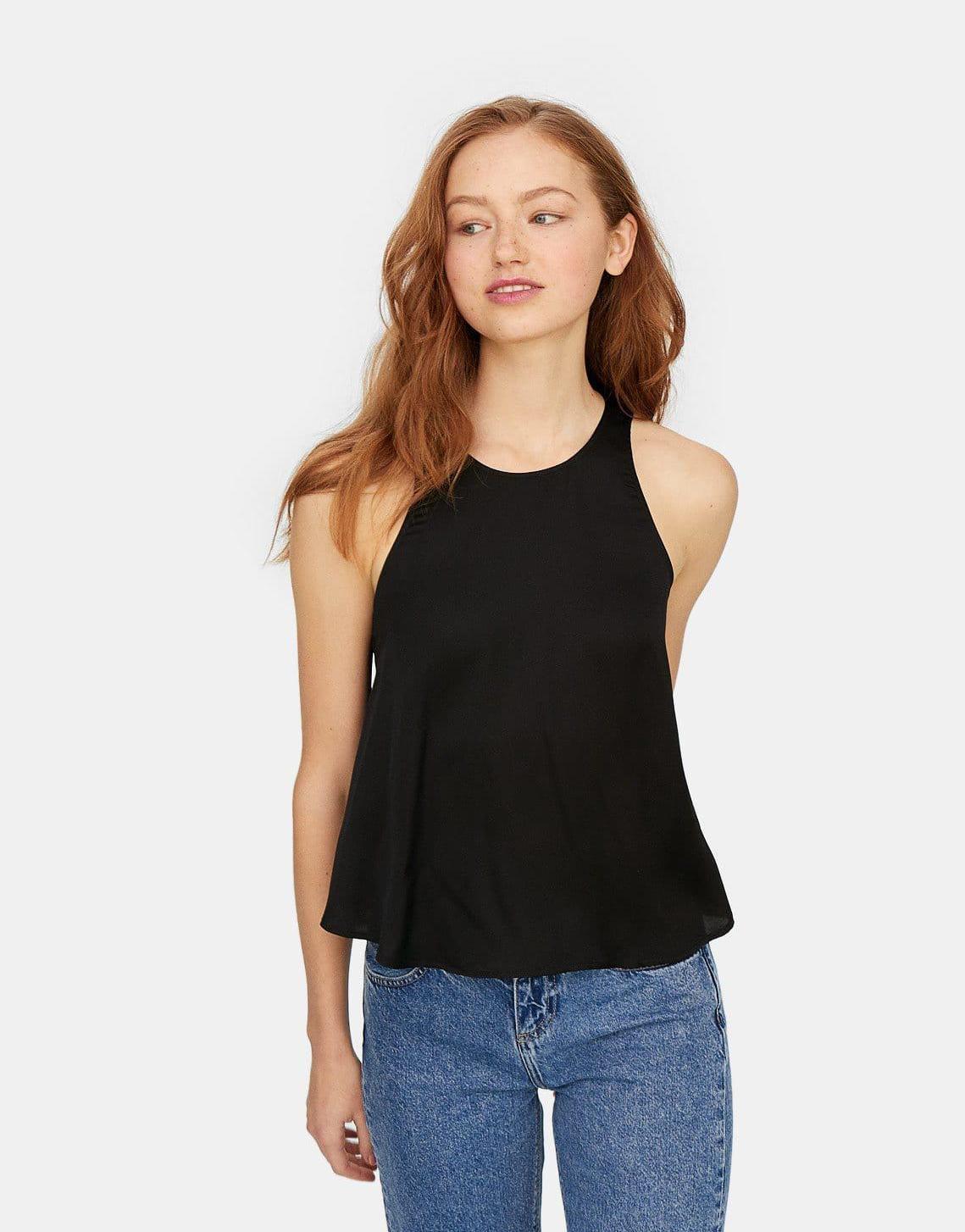 CZARNY TOP CASUAL